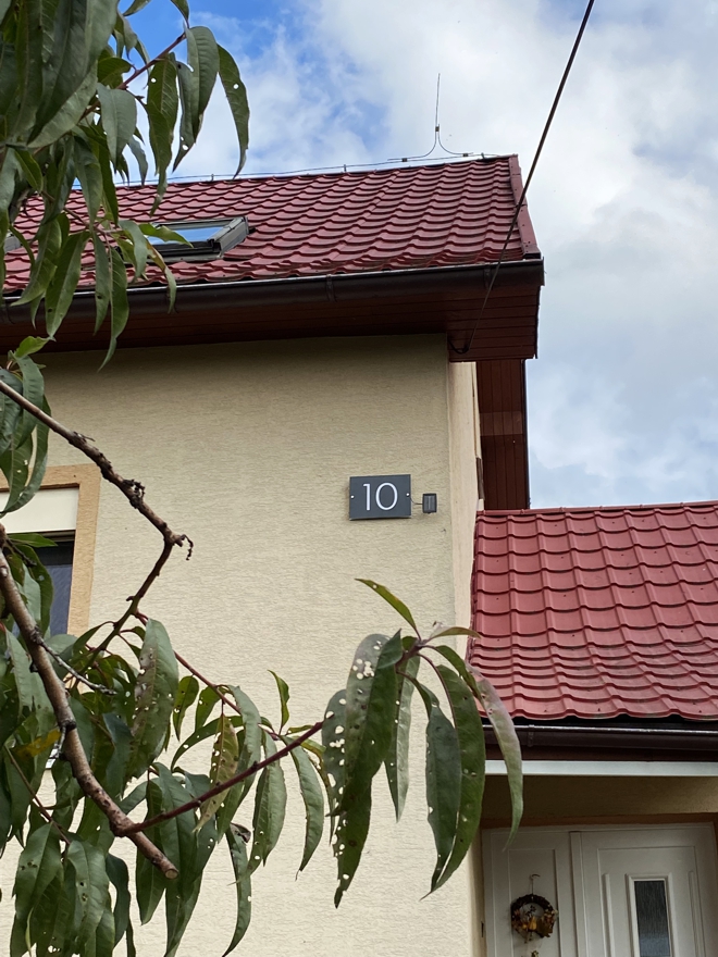 Solárne číslo na dom Obdĺžnik