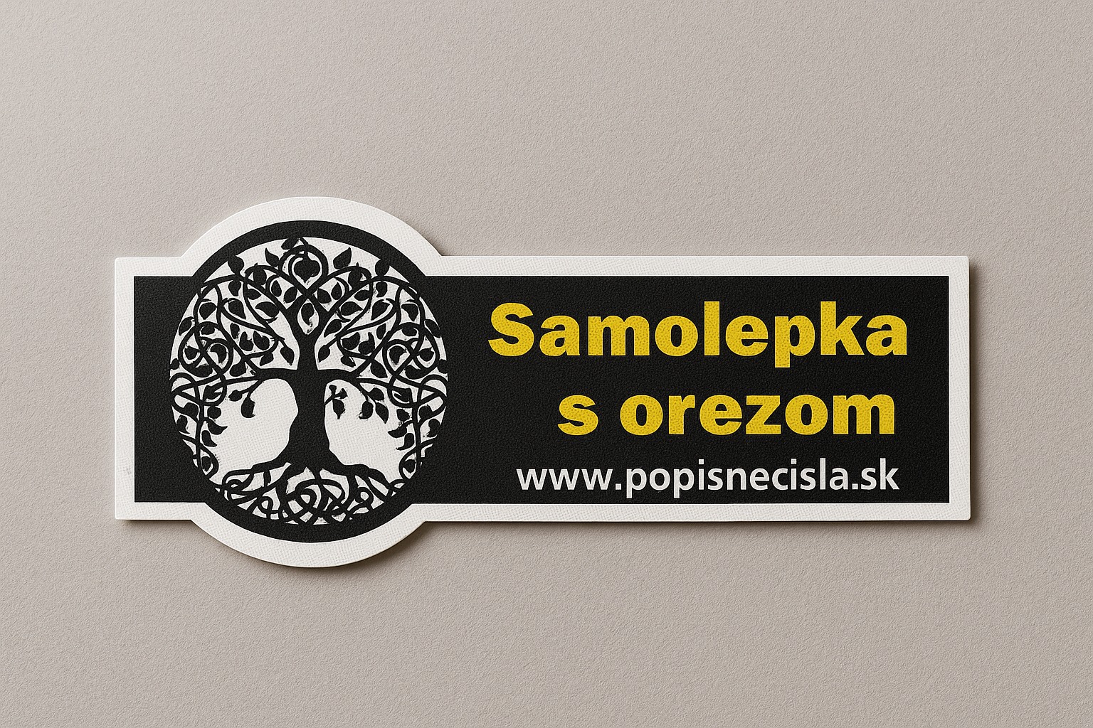 Tlač: Samolepiaca fólia + orez